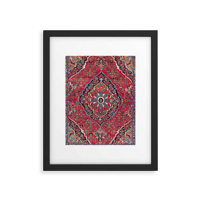 Bijar Kurdish Northwest Persian Rug Print Framed Art Print Gallery Image 6