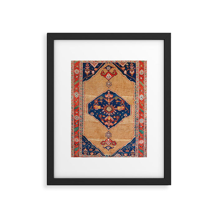 Bijar Kurdish Northwest Persian Rug Print Framed Art Print Gallery Image 1
