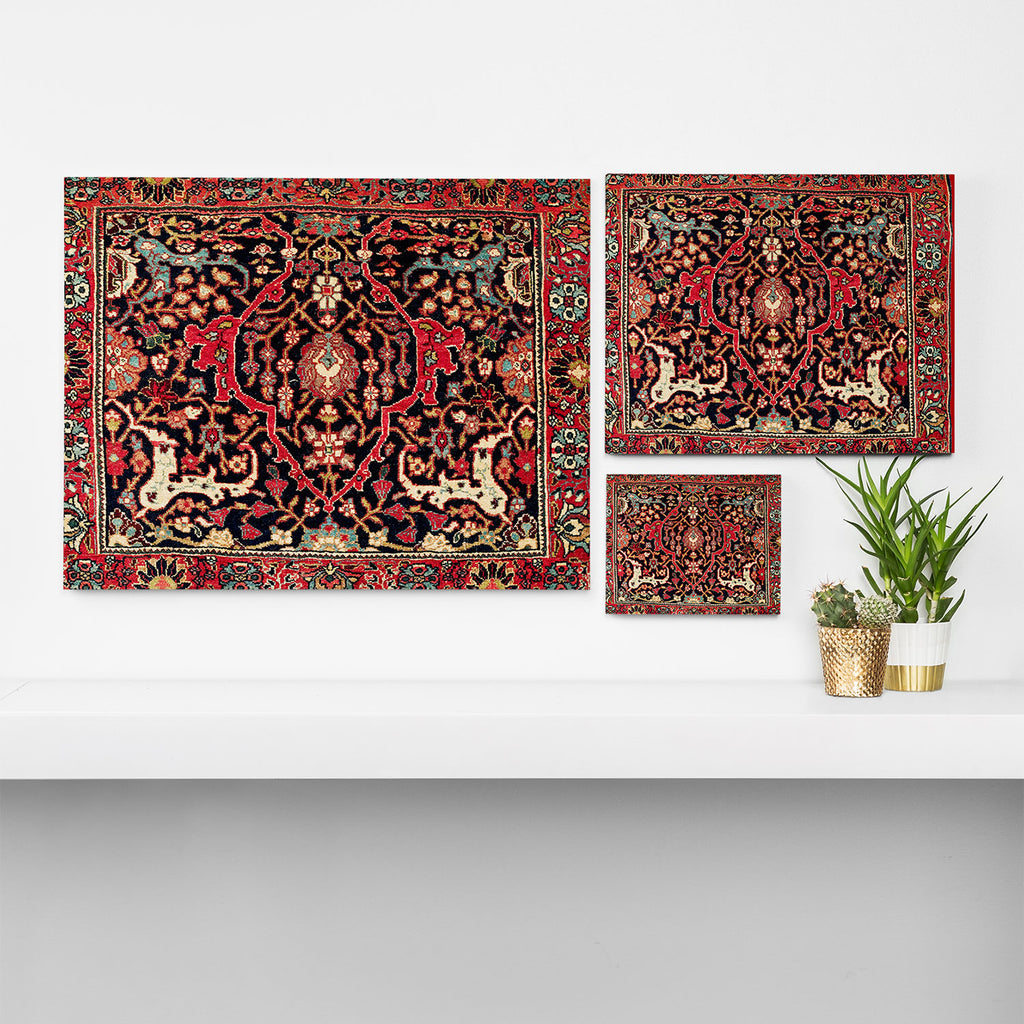 Bijar Poshti Kurdish Northwest Persian Rug Print Canvas Print Gallery Image 3