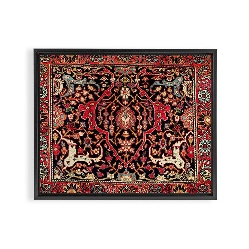 Bijar Poshti Kurdish Northwest Persian Rug Print Framed Canvas Print Gallery Image 3