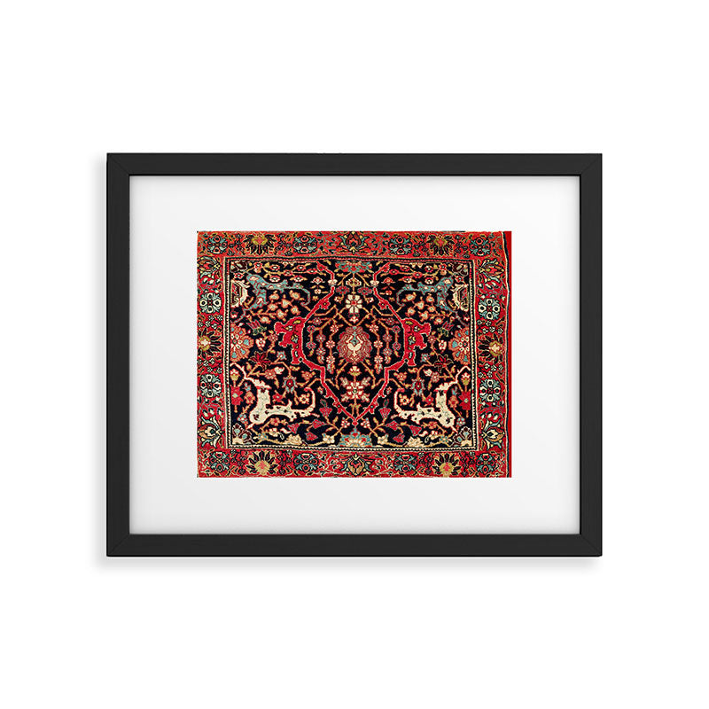 Bijar Poshti Kurdish Northwest Persian Rug Print Framed Art Print Gallery Image 4