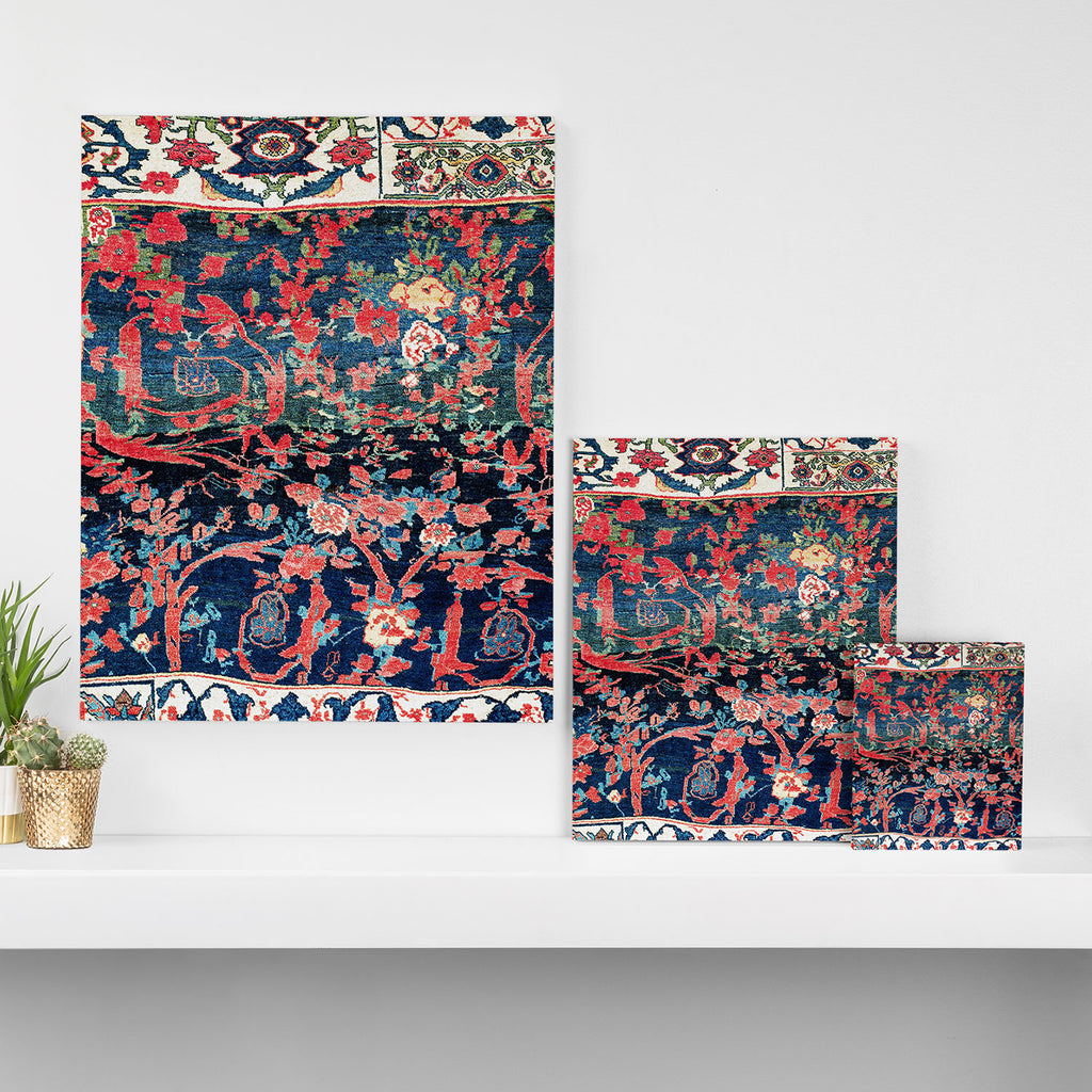 Bijar Vagireh Kurdish Persian Rug Sampler Canvas Print Gallery Image 3