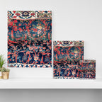 Bijar Vagireh Kurdish Persian Rug Sampler Canvas Print Gallery Image 3