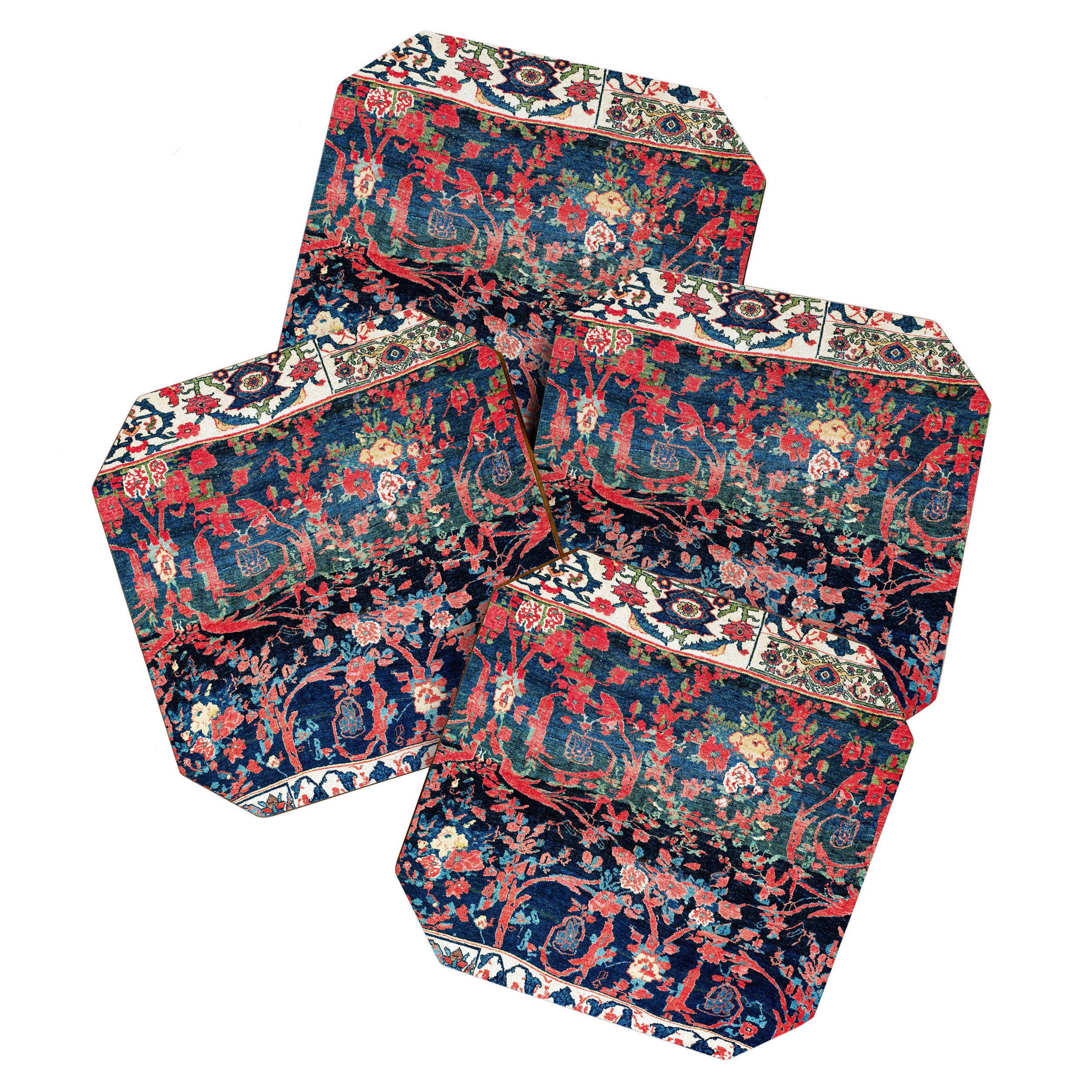 Bijar Vagireh Kurdish Persian Rug Sampler Coaster Gallery Image 1