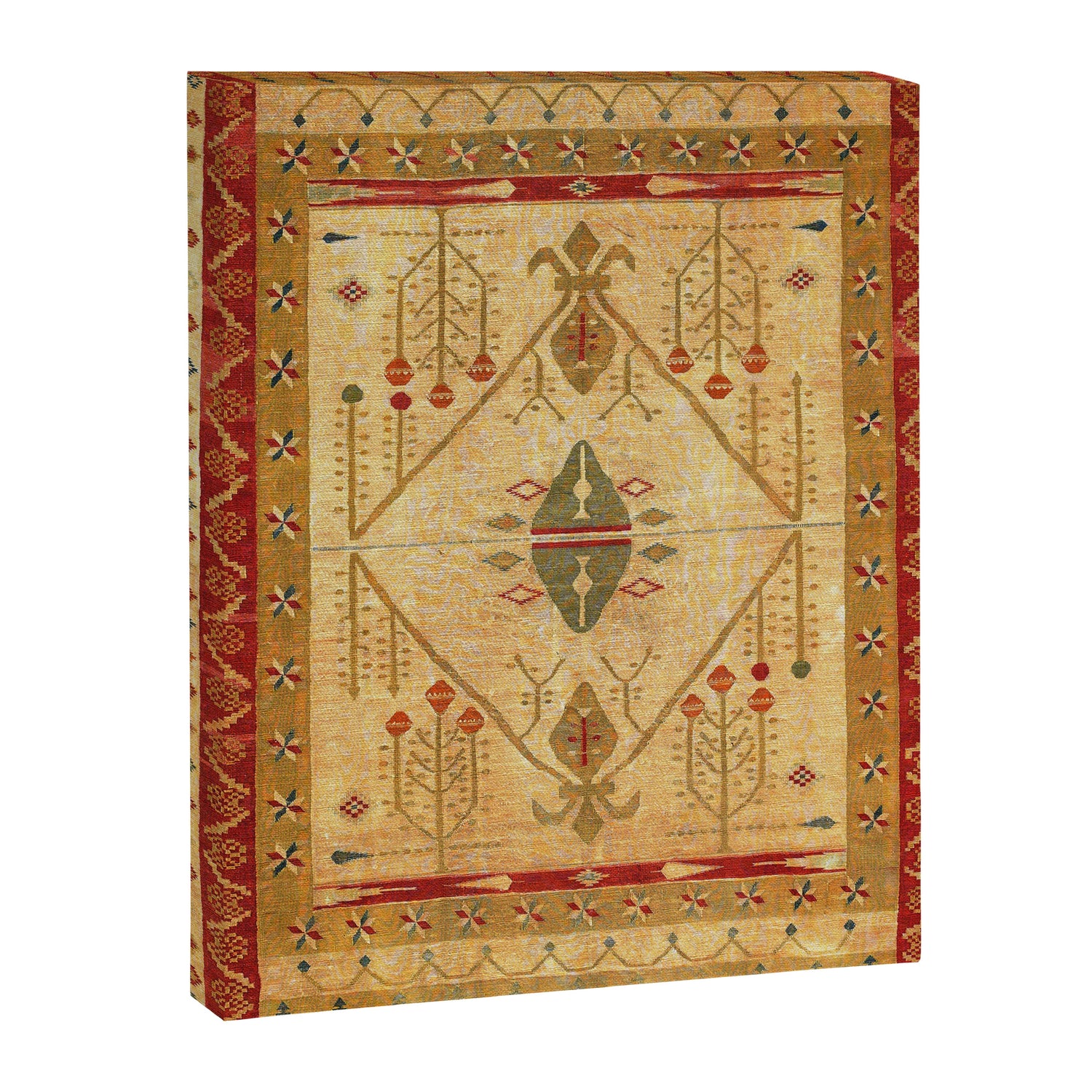 Bikaner Dhurrie Northwest Indian Kilim Print Canvas Print Gallery Image 3