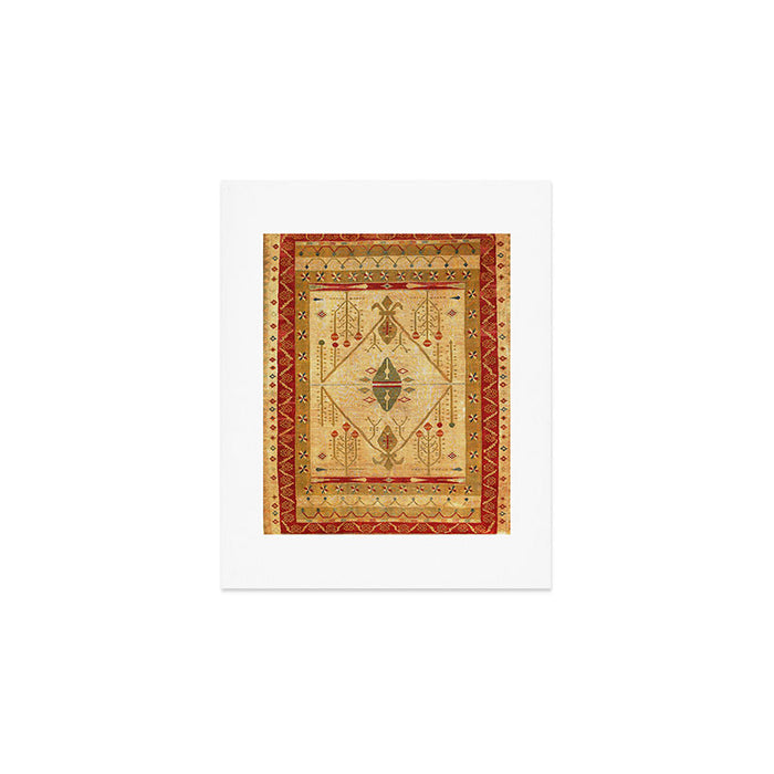Bikaner Dhurrie Northwest Indian Kilim Print Art Print Gallery Image 1