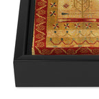 Bikaner Dhurrie Northwest Indian Kilim Print Framed Canvas Print Gallery Image 3