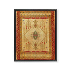 Bikaner Dhurrie Northwest Indian Kilim Print Framed Canvas Print Gallery Image 3