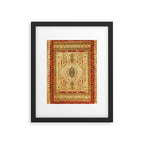 Bikaner Dhurrie Northwest Indian Kilim Print Framed Art Print Gallery Image 5