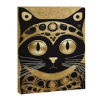 Black and Gold Klimt Cat in Royal Robes Canvas Print Gallery Image 3