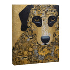 Black and Gold Klimt Dog Canvas Print Gallery Image 8