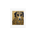 Black and Gold Klimt Dog Art Print Gallery Image 1