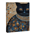 Black Klimt Cat in Ceremonial Robes Canvas Print Gallery Image 8