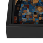 Black Klimt Cat in Ceremonial Robes Framed Canvas Print Gallery Image 3