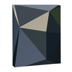 Blue Beige Low Poly Geometric Triangles Mathematical Art Canvas Print Gallery Image 6