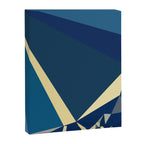 Blue Gold Abstract Low Poly Geometric Nature Art  Canvas Print Gallery Image 3