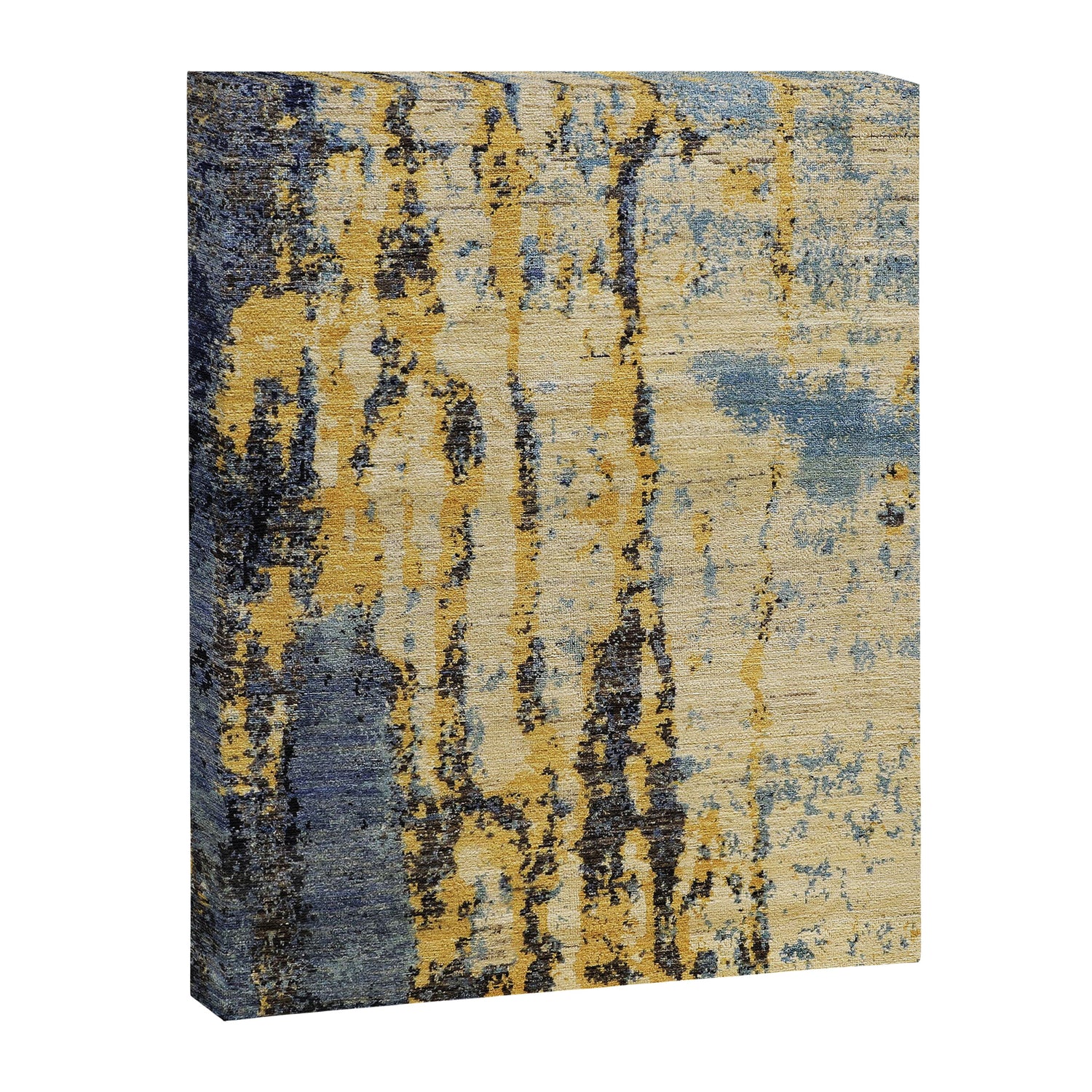 Blue Gold Oriental Rug Print Canvas Print Gallery Image 3