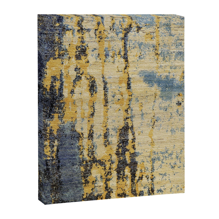 Blue Gold Oriental Rug Print Canvas Print Gallery Image 1