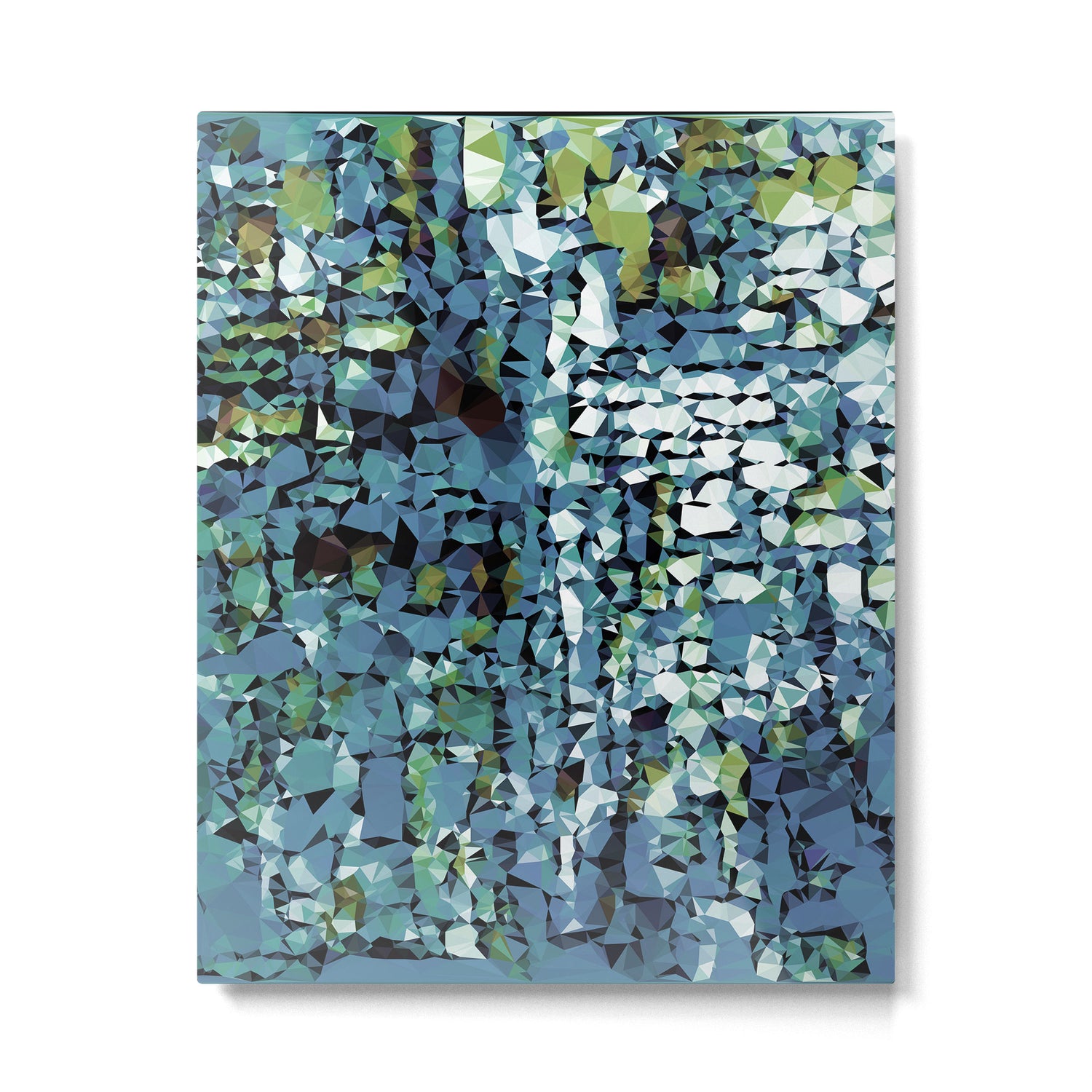 Blue Green Abstract Geometric Low Poly Modern Art Metal Print Gallery Image 6