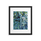 Blue Green Abstract Geometric Low Poly Modern Art Framed Art Print Gallery Image 6