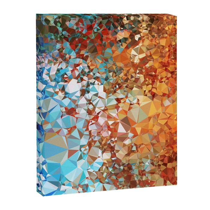 Blue Rust Abstract Low Poly Geometric Vector Art Canvas Print Gallery Image 1