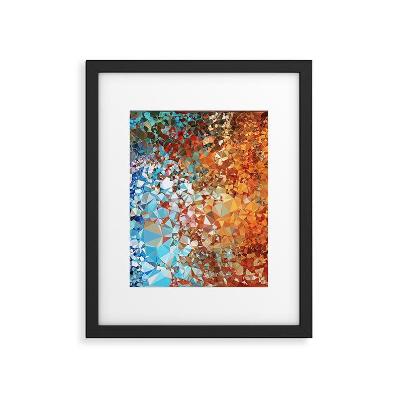Blue Rust Abstract Low Poly Geometric Vector Art Framed Art Print Gallery Image 6