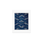 Blue Shibori African Indigo Low Poly Abstract Digital Art Painting Art Print Gallery Image 1