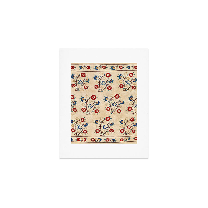 Bokce West Anatolian Ottoman Silk Embroidery Print Art Print Gallery Image 1
