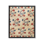 Bokce West Anatolian Ottoman Silk Embroidery Print Framed Canvas Print Gallery Image 3