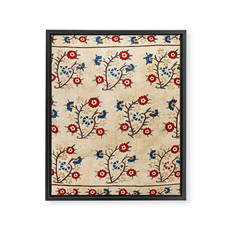 Bokce West Anatolian Ottoman Silk Embroidery Print Framed Canvas Print Gallery Image 3