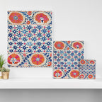 Bokhara Nim Suzani Southwest Uzbekistan Embroidery Print Canvas Print Gallery Image 3