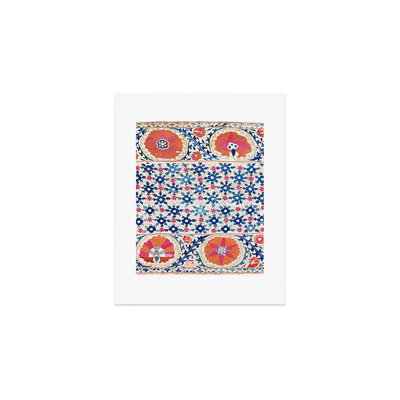 Bokhara Nim Suzani Southwest Uzbekistan Embroidery Print Art Print Gallery Image 1