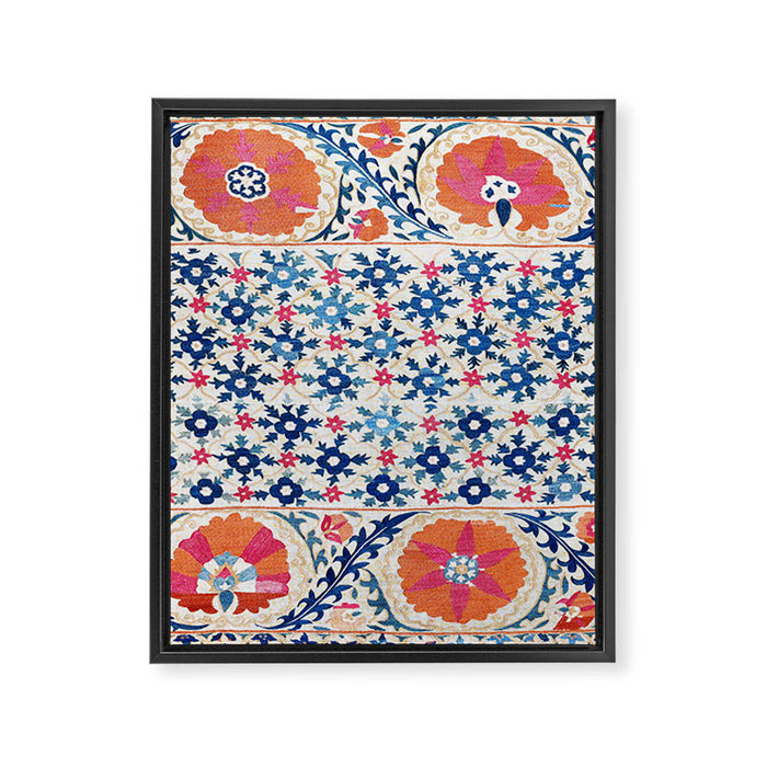 Bokhara Nim Suzani Southwest Uzbekistan Embroidery Print Framed Canvas Print Gallery Image 1