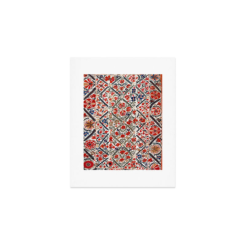 Bokhara Nim Suzani Southwest Uzbekistan Embroidery Print Art Print Gallery Image 1