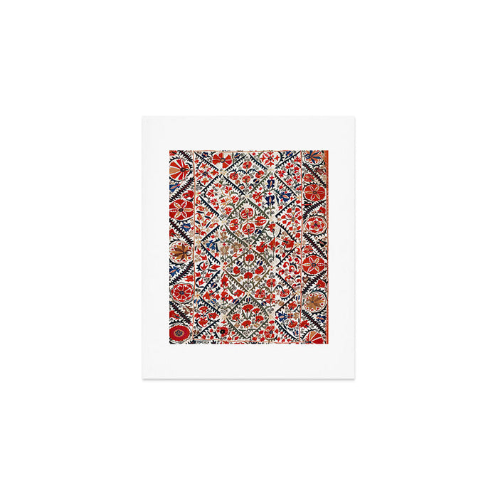 Bokhara Nim Suzani Southwest Uzbekistan Embroidery Print Art Print Gallery Image 1