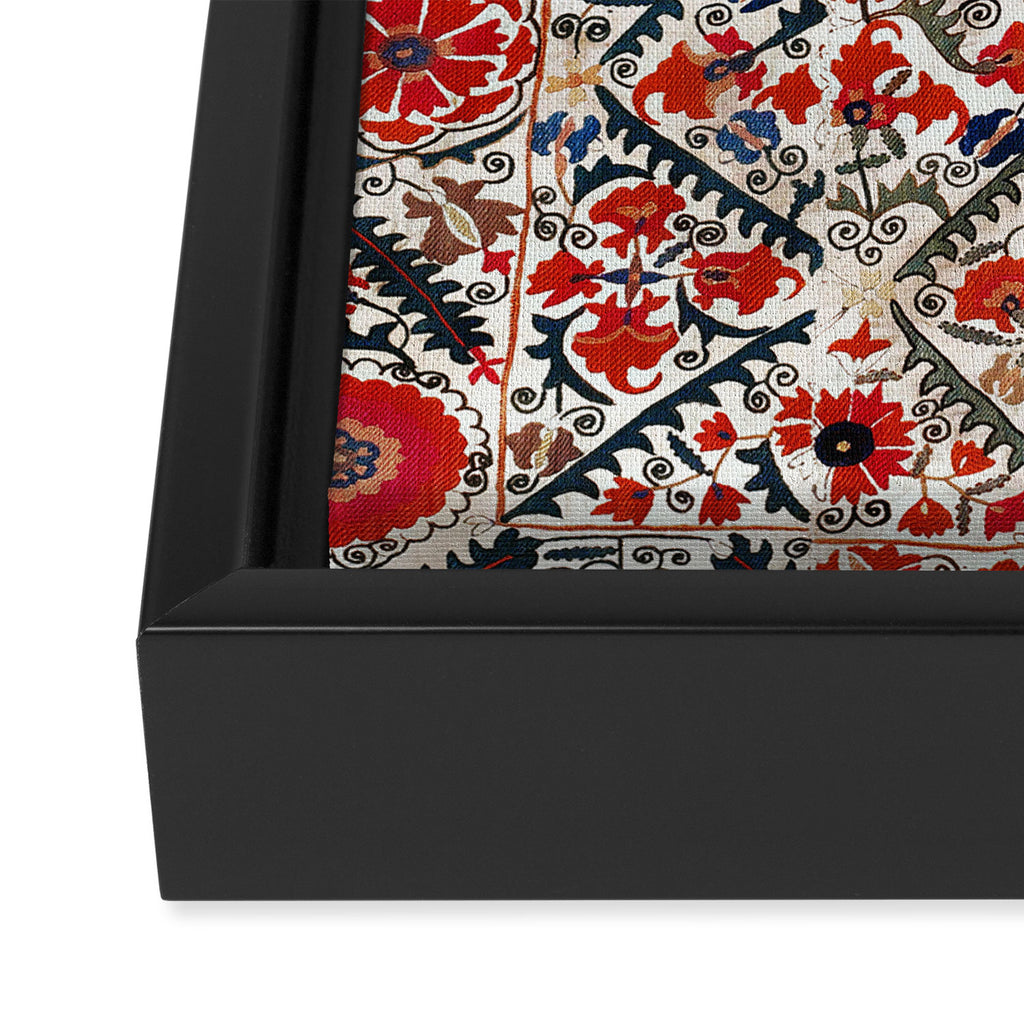 Bokhara Nim Suzani Southwest Uzbekistan Embroidery Print Framed Canvas Print Gallery Image 3