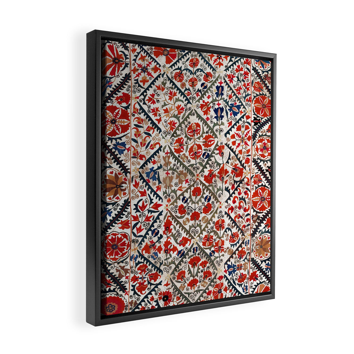 Bokhara Nim Suzani Southwest Uzbekistan Embroidery Print Framed Canvas Print Gallery Image 2