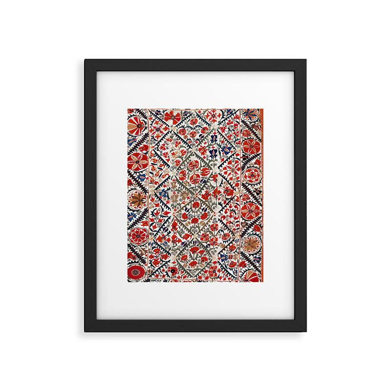 Bokhara Nim Suzani Southwest Uzbekistan Embroidery Print Framed Art Print Gallery Image 5