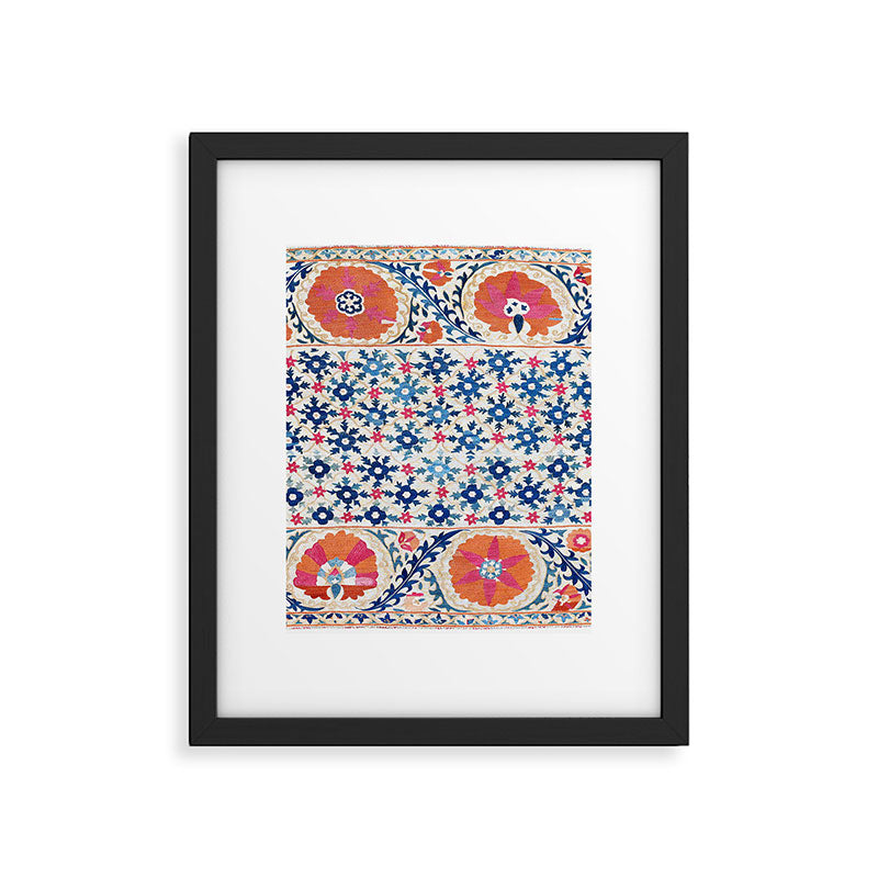 Bokhara Nim Suzani Southwest Uzbekistan Embroidery Print Framed Art Print Gallery Image 5