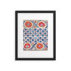Bokhara Nim Suzani Southwest Uzbekistan Embroidery Print Framed Art Print Gallery Image 5