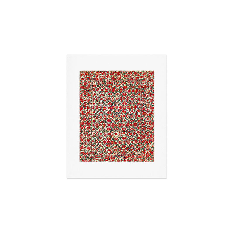 Bokhara Suzani 18th Century Floral Embroidery Print Art Print Gallery Image 1