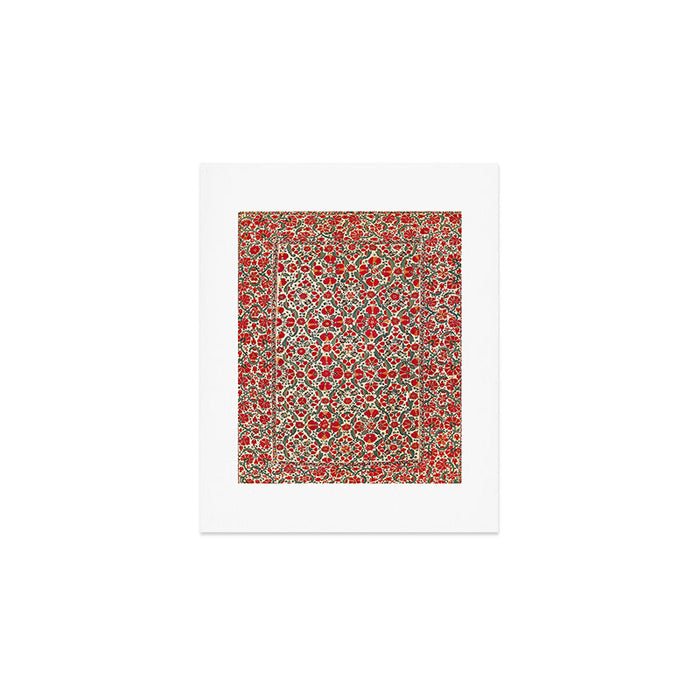 Bokhara Suzani 18th Century Floral Embroidery Print Art Print Gallery Image 1