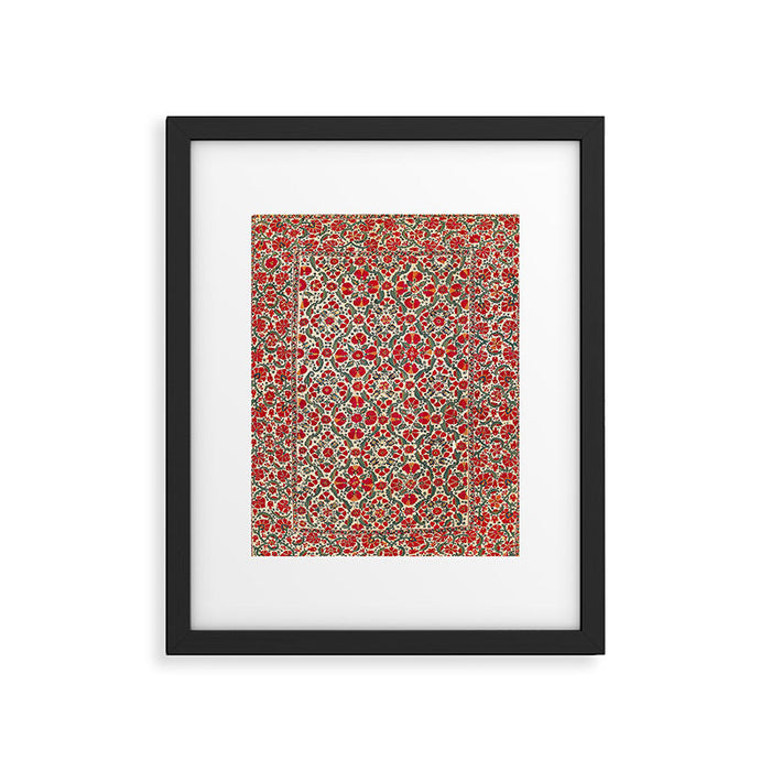Bokhara Suzani 18th Century Floral Embroidery Print Framed Art Print Gallery Image 1
