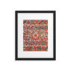 Bokhara Suzani  Antique Uzbekistan Floral Rug Print Framed Art Print Gallery Image 5
