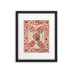 Bokhara Suzani Southwest Uzbekistan Embroidery Framed Art Print Gallery Image 4