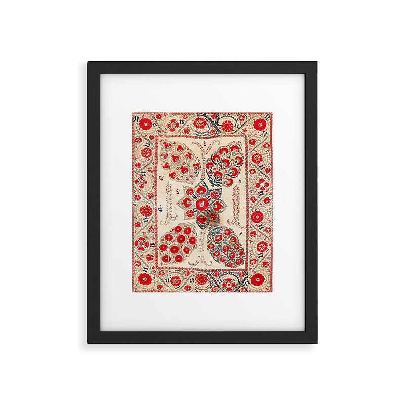 Bokhara Suzani Southwest Uzbekistan Embroidery Framed Art Print Gallery Image 4