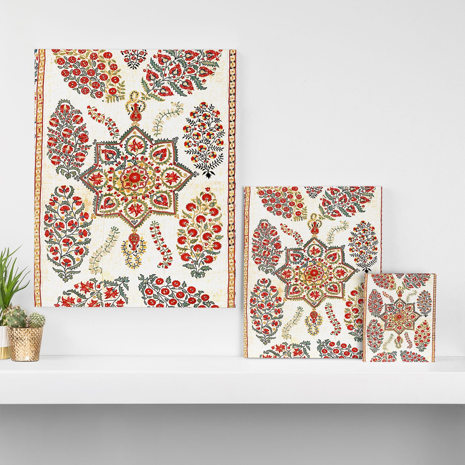 Bokhara Suzani Southwest Uzbekistan Embroidery Print Canvas Print Gallery Image 3