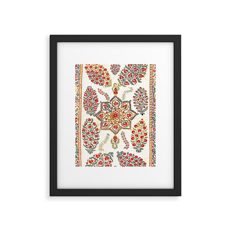 Bokhara Suzani Southwest Uzbekistan Embroidery Print Framed Art Print Gallery Image 6