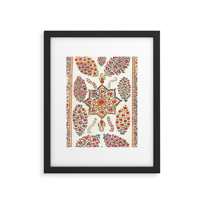 Bokhara Suzani Southwest Uzbekistan Embroidery Print Framed Art Print Gallery Image 1