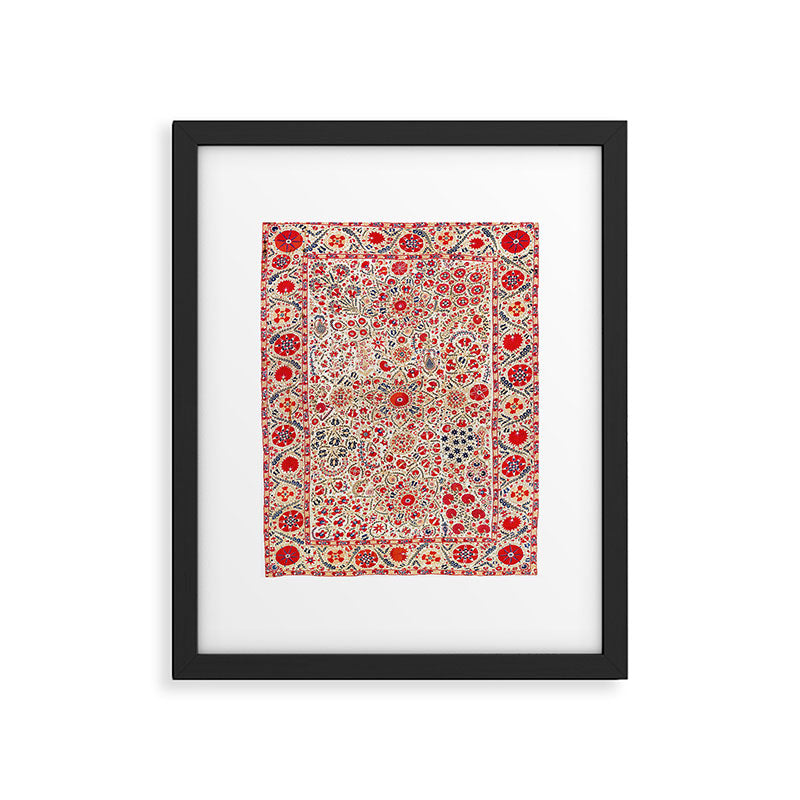 Bokhara Suzani Southwest Uzbekistan Embroidery Framed Art Print Gallery Image 5